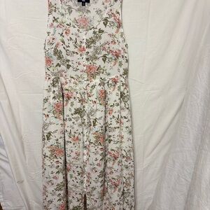 Frye Sleeveless Floral Button Front Maxi Dress.
